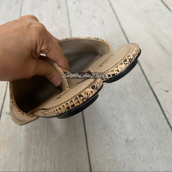 Paige NWOT leather snakeskin pointed toe mules *shop@iamwarrior - Picture 10 of 11